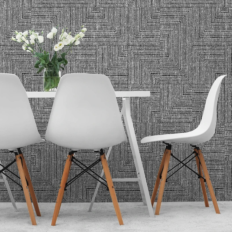 Simplify Gray Geo Adhesive Wallpaper