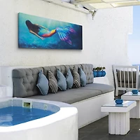 Mermaid Tail Outdoor Canvas Art Print - 16"x48"