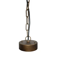 Hello Honey® 25.5" Iron Pendant Light With Blue Wood Beads