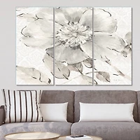 Designart - Indigold Grey Peonies II