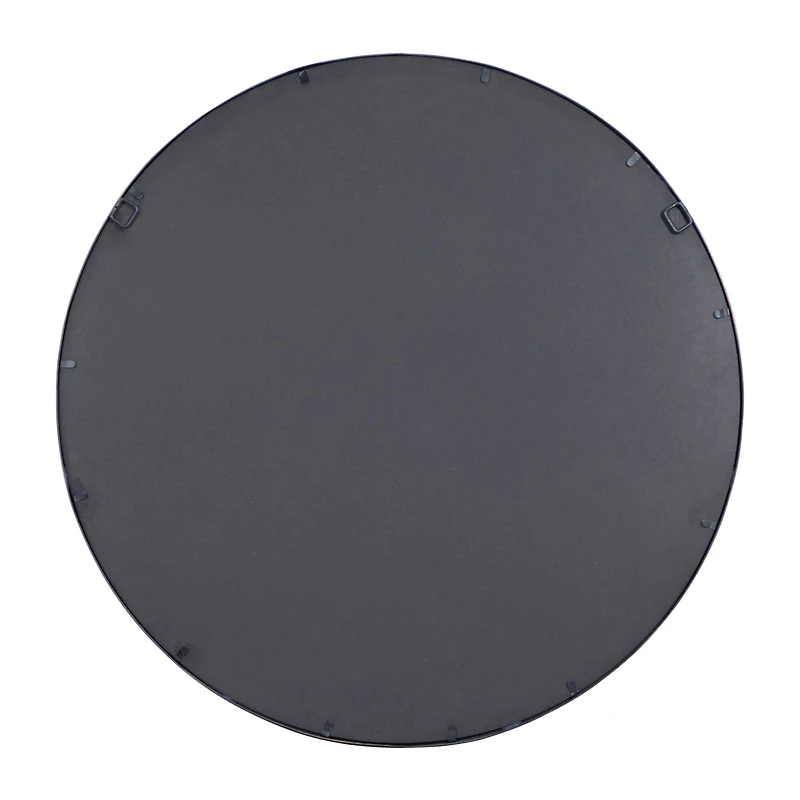 CosmoLiving by Cosmopolitan 36" Black Industrial Metal Wall Mirror