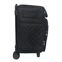 Everything Mary Black Quilted Rolling Scrapbook Storage Tote