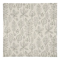White Leaf Pattern Cotton Twill Napkin