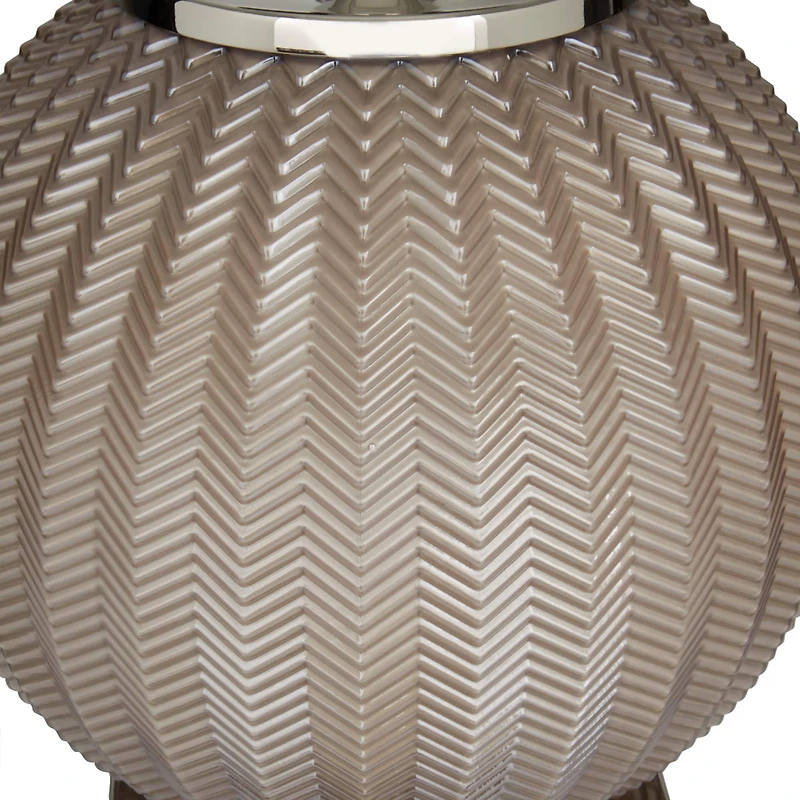 Grey Polyester Transitional Table Lamp, 27" x 17" x 17"