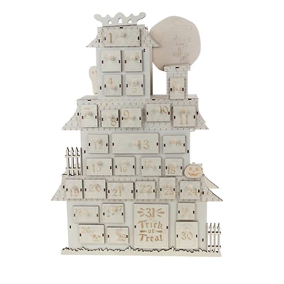 21" DIY Haunted House Halloween Countdown Wood Décor by Make Market®