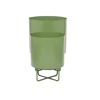 Green Modern Planter, Set of 2" 16", 13"