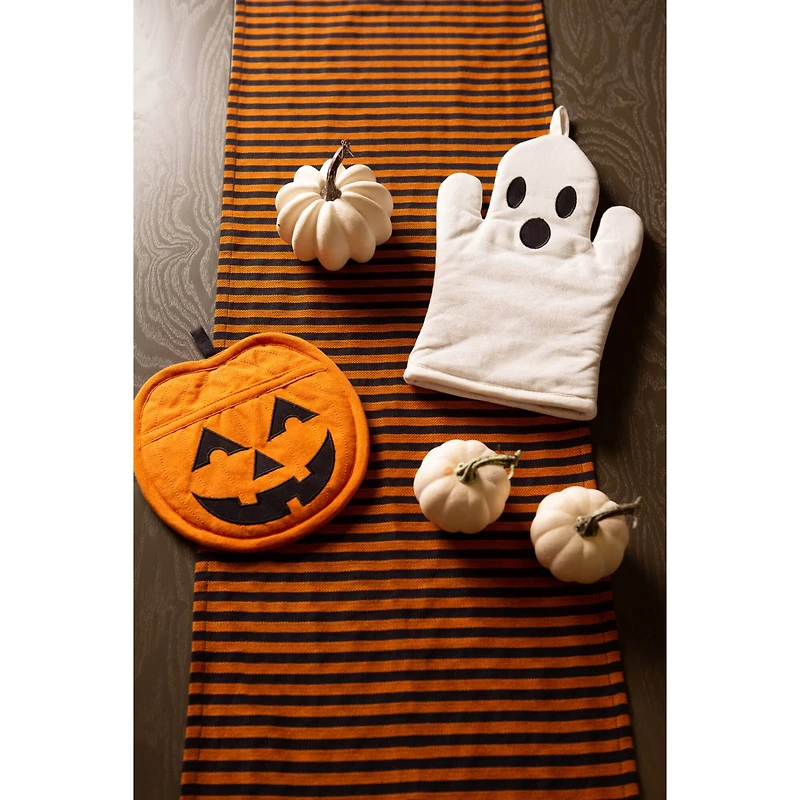 Ghost Oven Mitt & Jack O' Lantern Potholder Set