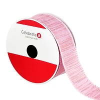 1.5" x 30ft. Blush & Gold Wired Ribbon by Celebrate It®