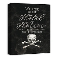 Hotel Of Horror Skull Canvas Wall Art