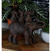 10" Brown Elephant Sculpture