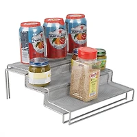 Mind Reader 3-Tier Silver Metal Mesh Multipurpose Kitchen Storage Organizer, 2ct.