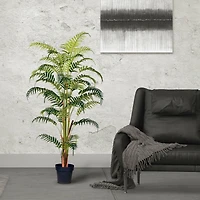 5ft. Artificial Potted Fern Palm with Real Touch Leaves