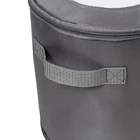 Honey Can Do Gray 8" Round Dinnerware Storage Box