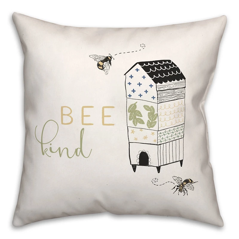 Bee Kind Hive 18" x 18" Throw Pillow
