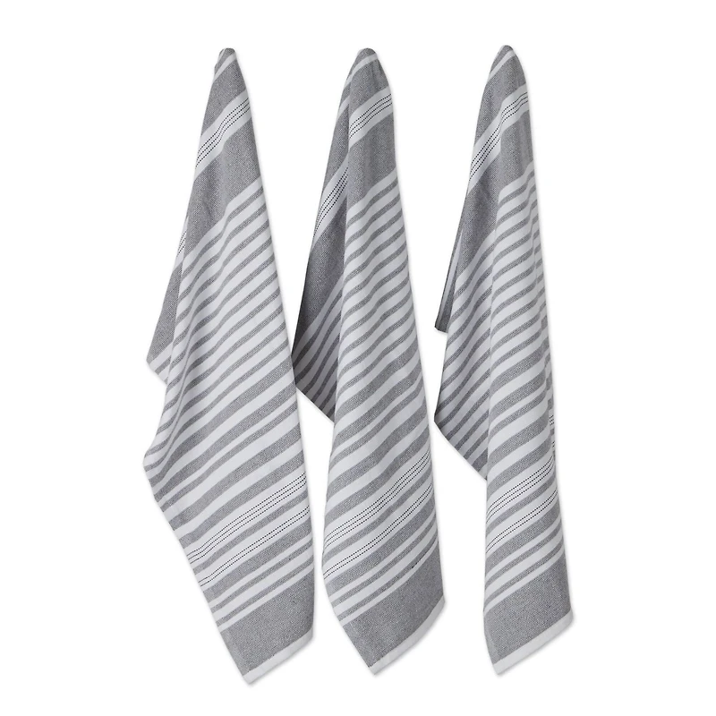 DII® Mineral Variegated Stripe Terry Dishtowels, 3ct.