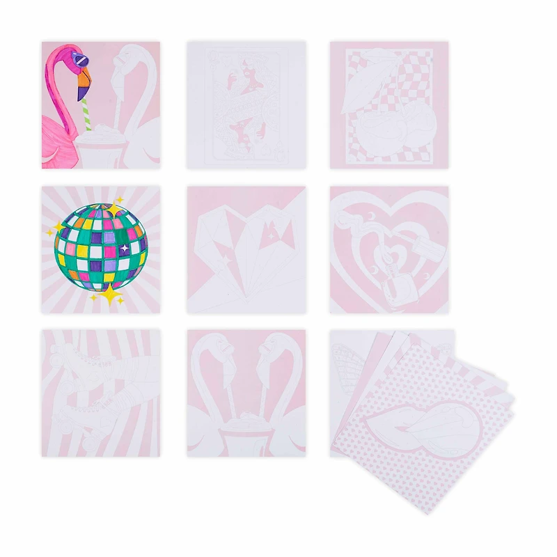 VIVID by Brea Reese® Queen of Hearts Marker Color-by-Number Kit