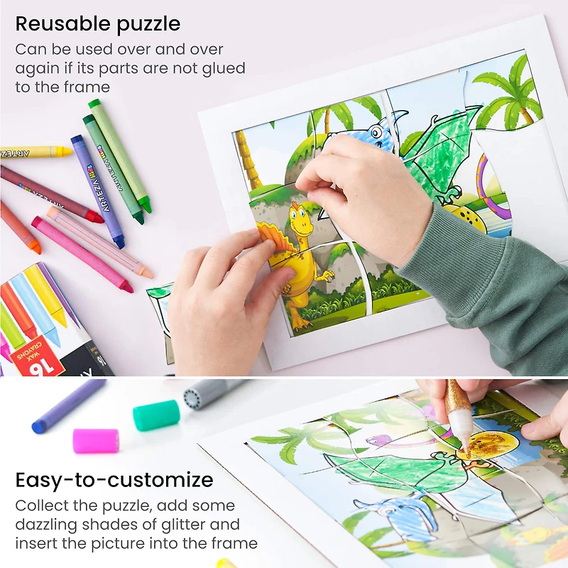 Arteza® Kids Dinosaurs Jigsaw Puzzle Set, 32 pcs