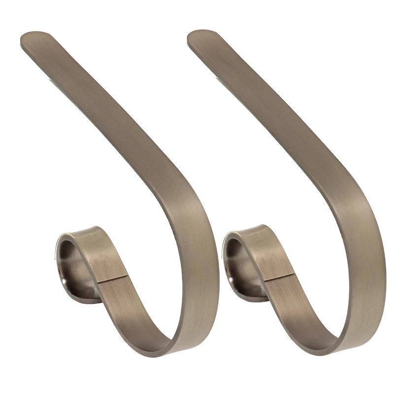 Original MantleClip® Brushed Nickel Stocking Holders
