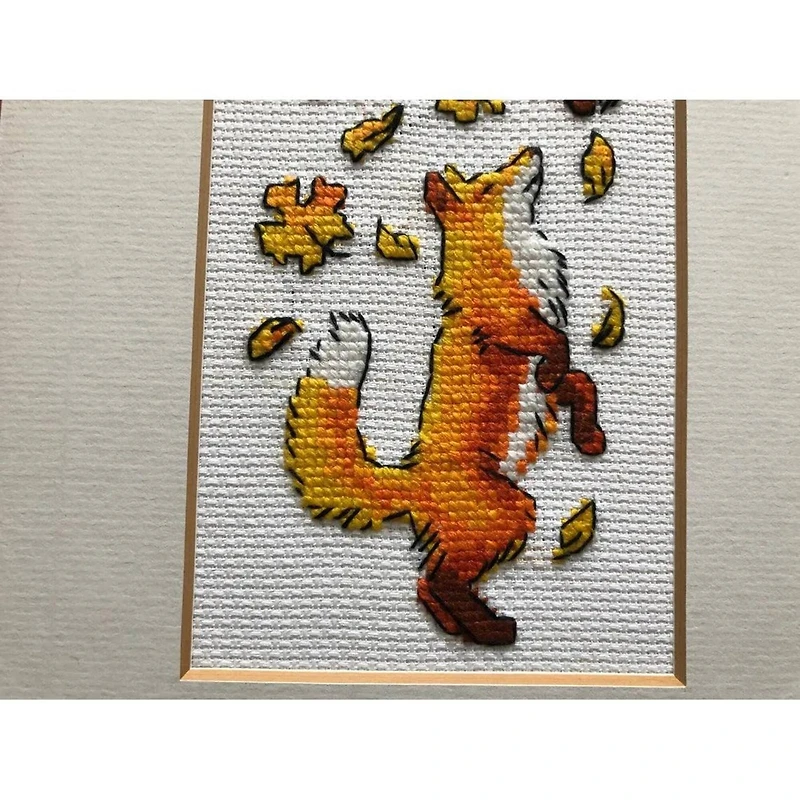RIOLIS Counted Cross Stitch Kit Foxes in Leaves