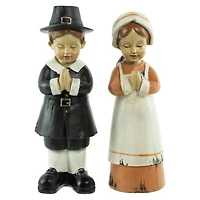 9" Pilgrim Children Praying Thanksgiving Décor