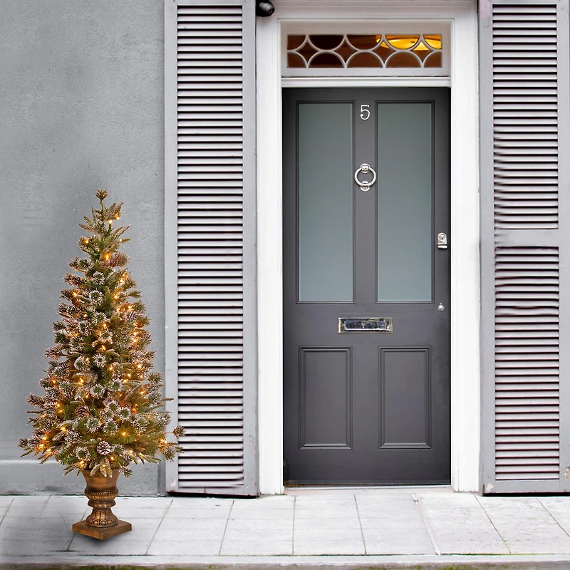 4ft. Pre-Lit Liberty Pine Entrance Artificial Christmas Tree, Clear Lights