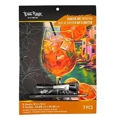 Brea Reese™ 9" x 12" Sippin' on Sunshine Scratch Art Paper Pad