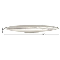 36" Silver Aluminum Modern Boat Tray
