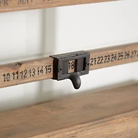 Brown Wood Farmhouse Wall Calendar, 14" x 22" x 4"
