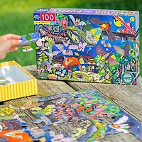 eeBoo Love of Bats Glow in the Dark 100 Piece Jigsaw Puzzle