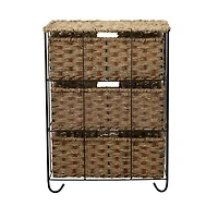 Household Essentials 3-Drawer Wicker Storage Unit