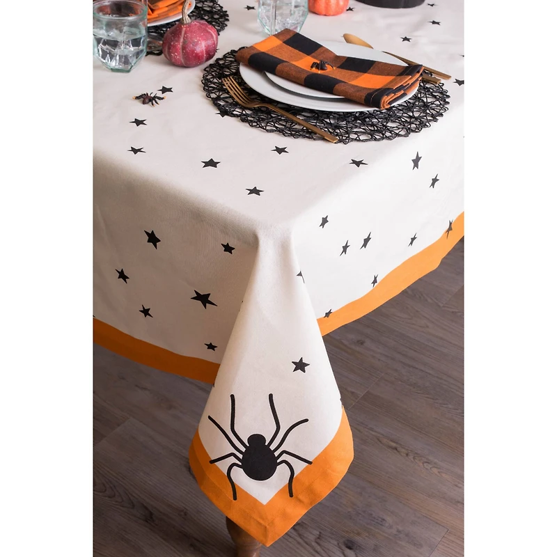 DII® 70" Black Stars Print Round Tablecloth