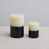 Hello Honey® 6" Black & Cream Unscented Pillar Candle