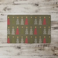 Green Tree Pattern Floor Mat