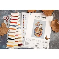 LetiStitch Kitsune Counted Cross Stitch Kit