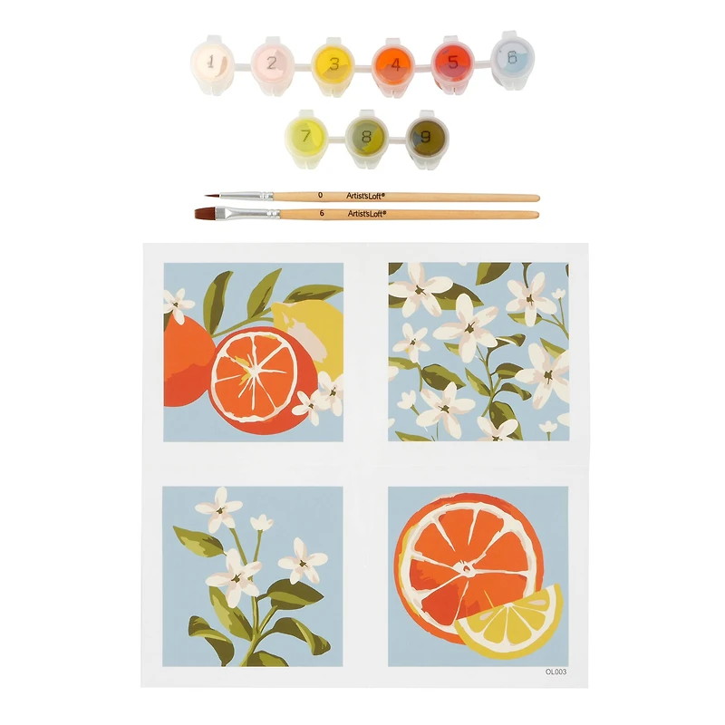 Citrus Paint-by-Number Gallery Mini Kit by Artist's Loft®