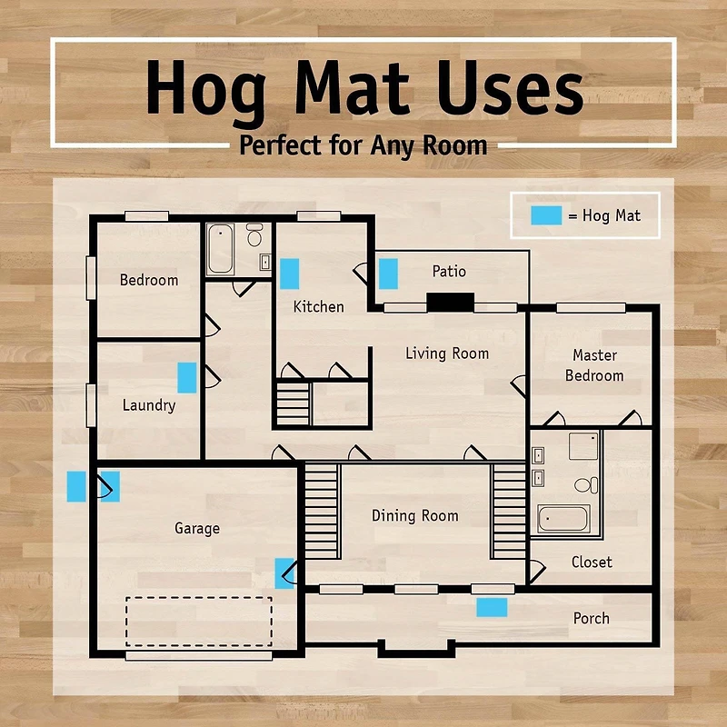 DII® Dark Gray Chevron Hog Mat