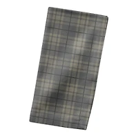 Dark Gray Plaid 10" x 10" Cotton Twill Napkin