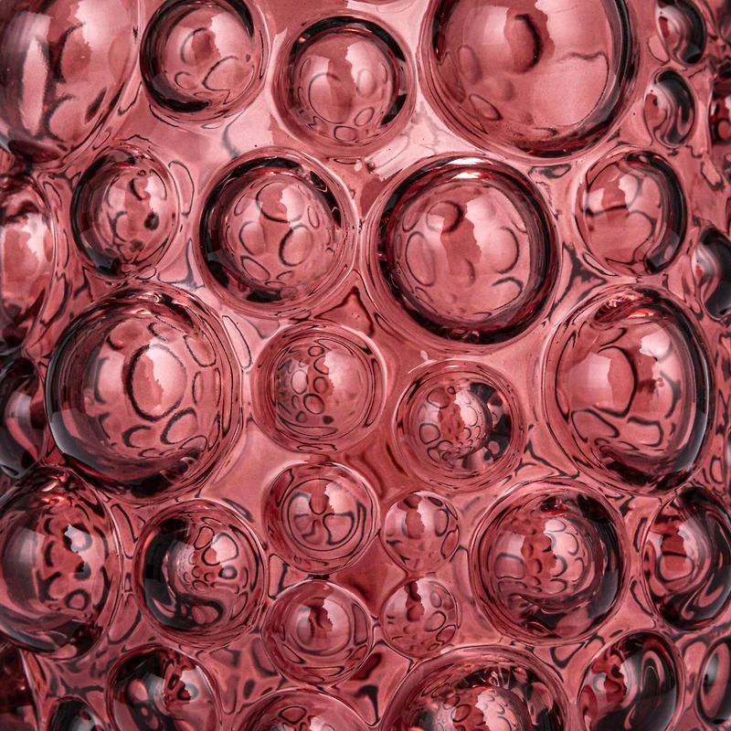 Hello Honey® 8.5" Purple Raised Dots Round Glass Vase