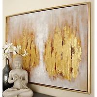 CosmoLiving by Cosmopolitan Brown Traditional Abstract Canvas Wall Art