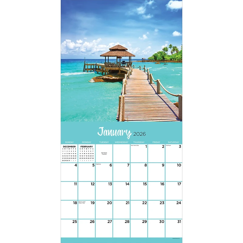 2026 Tropical Escapes Wall Calendar