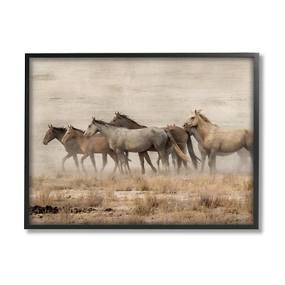 Stupell Industries Galloping Horse Herd Countryside Framed Giclee Art