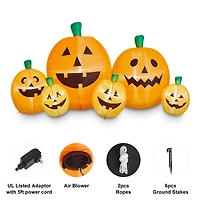 Glitzhome® 8ft. Lighted Inflatable Jack-O-Lantern Pumpkins Décor