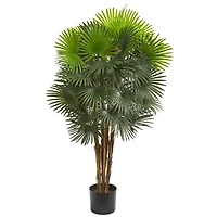 4.5ft. Potted Green Fan Palm Artificial Tree