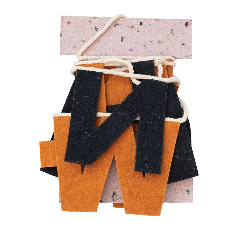 Handmade Wool Felt "Happy Halloween" Banner, 72"