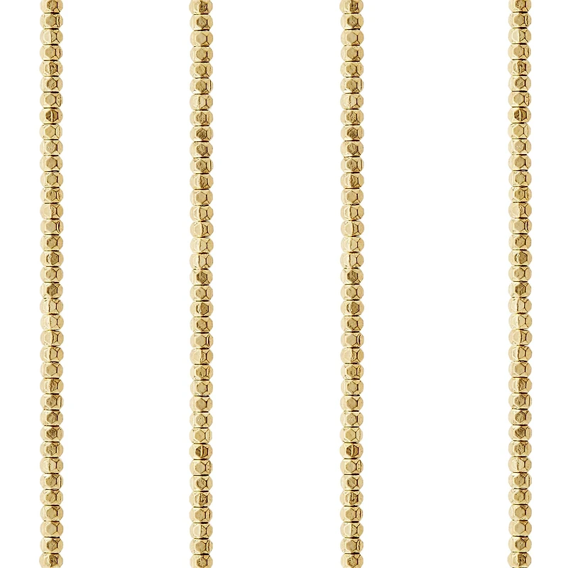 Metal Faceted Rondelle Beads