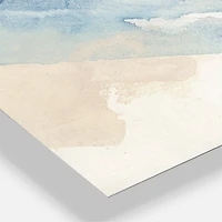 Designart Metallic Gold Indigo Modern 3 Panel Wall Clock