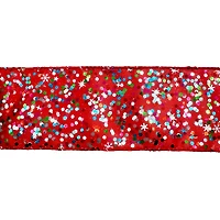 2.5" x 20ft. Red Holiday Glitter Wired Ribbon by Celebrate It®