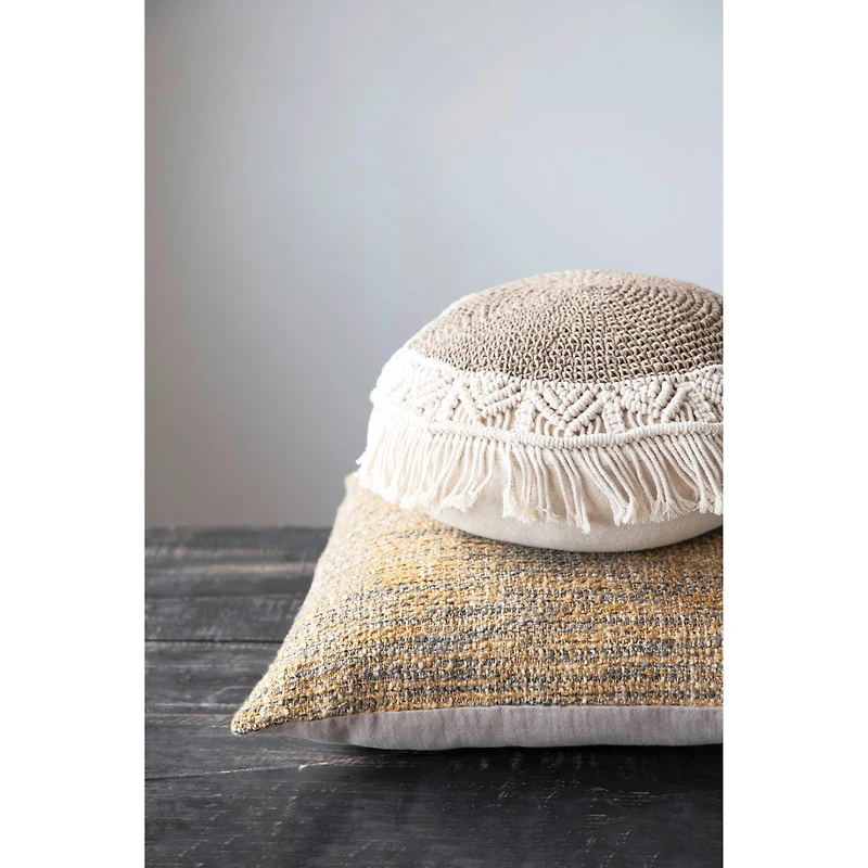 Hello Honey® Copper & Black Mélange Cotton Blend Bouclé Pillow