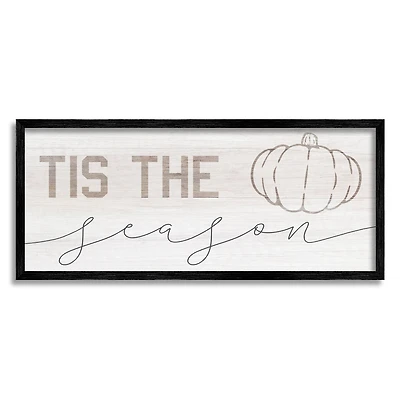 Stupell Industries Tis The Season Pumpkin Framed Giclee Art