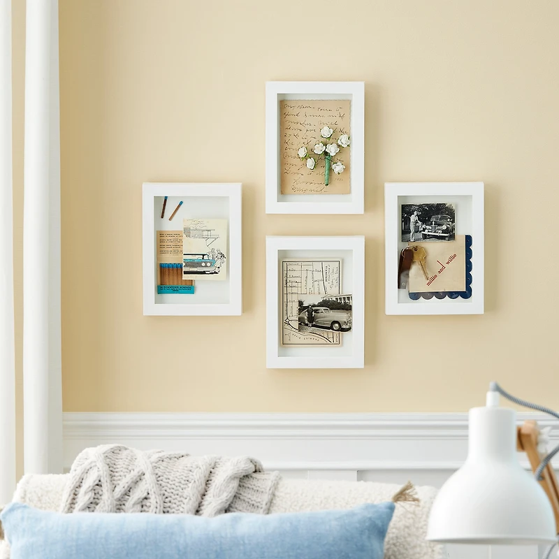 12 Packs: 4 ct. (48 total) White 5" x 7" Shadow Box by Studio Décor®